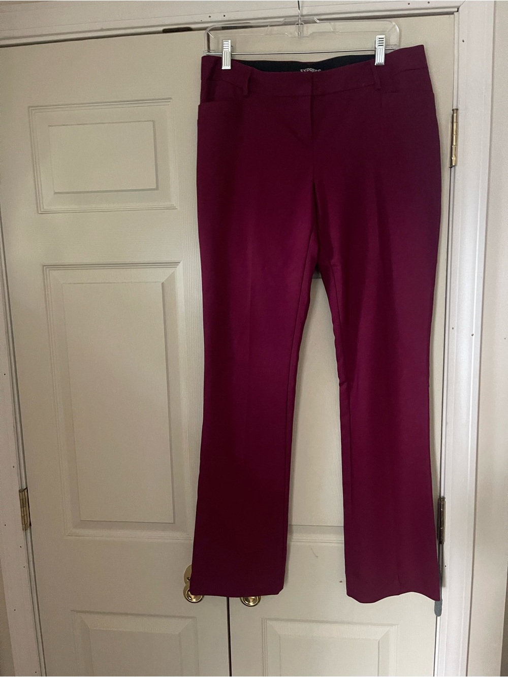 Express Boot Flare Dress Pants - Deep Berry